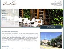 Tablet Screenshot of liveatcreeksideapts.com